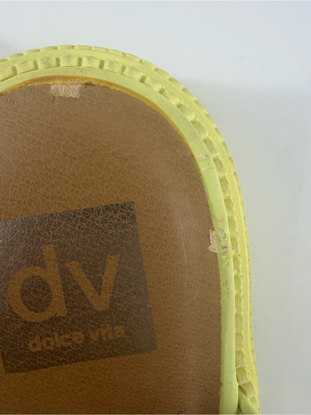 Dolce Vita Platform Clog Mules Neon Yellow Size 6.5 - Picture 5 of 5